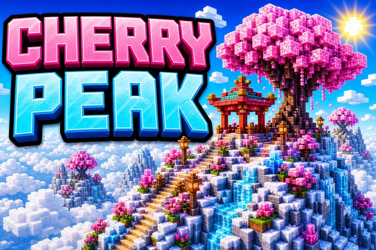 Cherry Blossom Mountain Top preview for Minecraft Bedrock