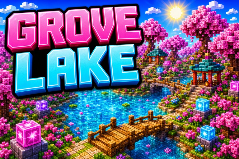 Cherry Grove Lake preview for Minecraft Bedrock