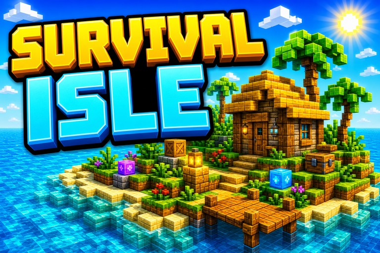 Classic Survival Island Seed preview for Minecraft Bedrock