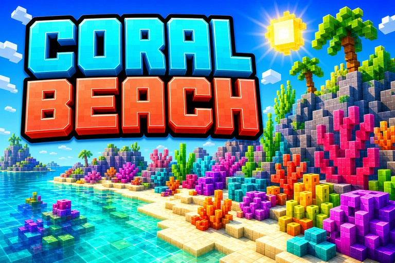 Coral Beach preview for Minecraft Bedrock