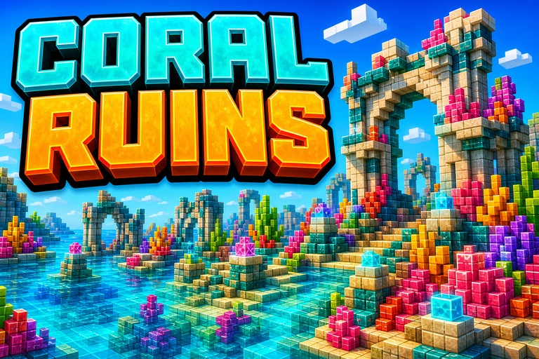 Coral Ruins preview for Minecraft Bedrock