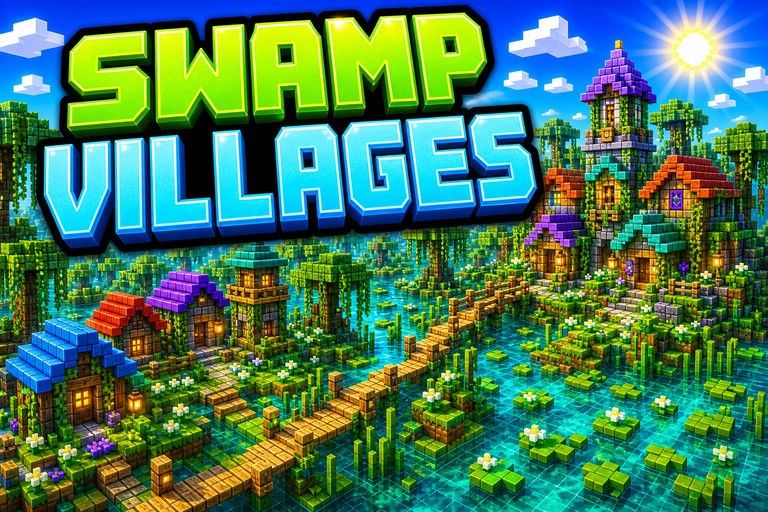 Delayed Swamp Villages preview for Minecraft Bedrock