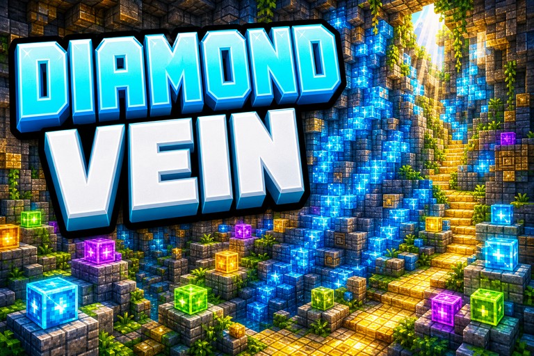 Diamonds Vein Minecraft PE 1.19 Seed preview for Minecraft Bedrock