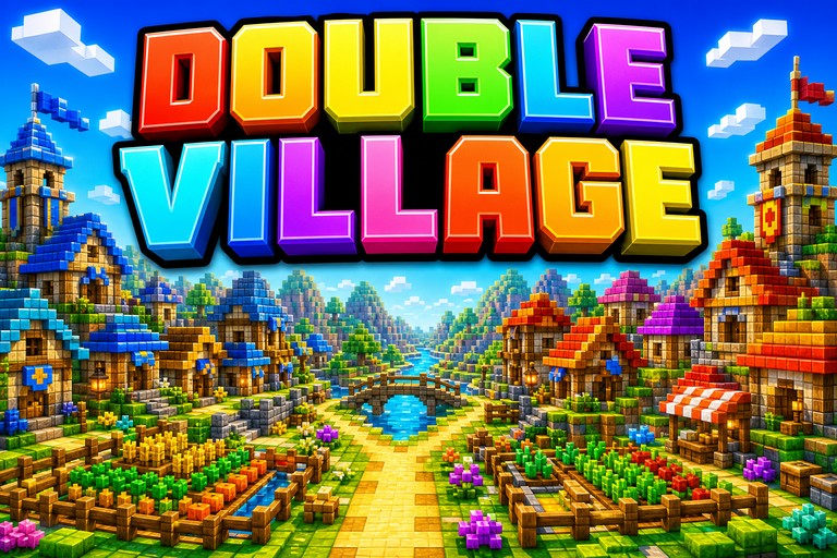 Double Village preview for Minecraft Bedrock