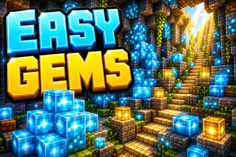 Easy Diamond Ores preview for Minecraft Bedrock
