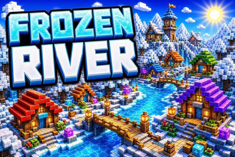 Frozen River Village preview for Minecraft Bedrock