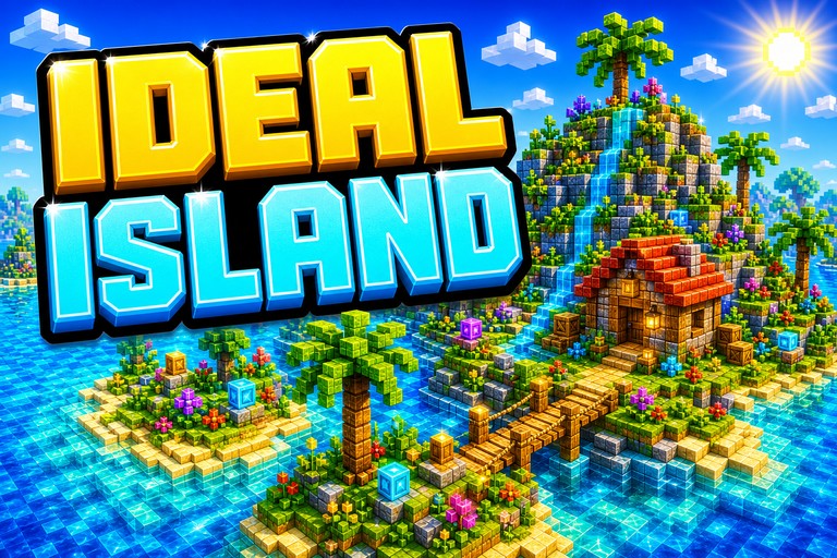 Ideal Island Seed (Java) preview for Minecraft Bedrock