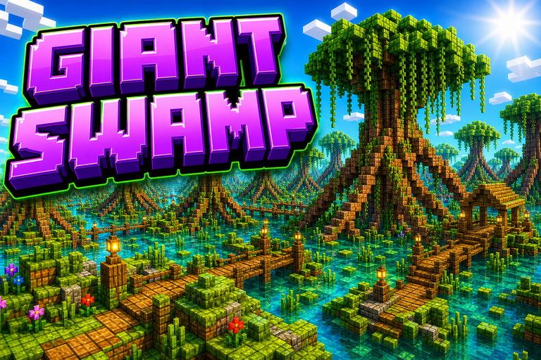 Largest Swamp Spawn preview for Minecraft Bedrock