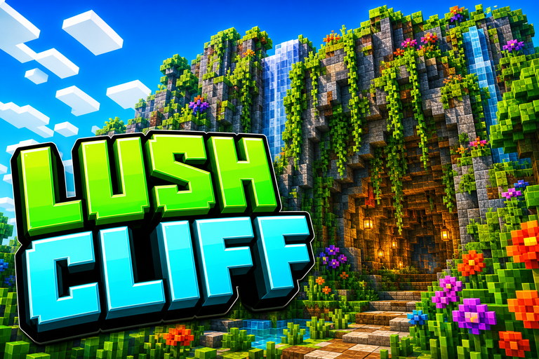 Lush Cave Cliff preview for Minecraft Bedrock
