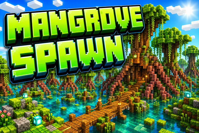 Mangrove Swamp Chunks at Spawn preview for Minecraft Bedrock