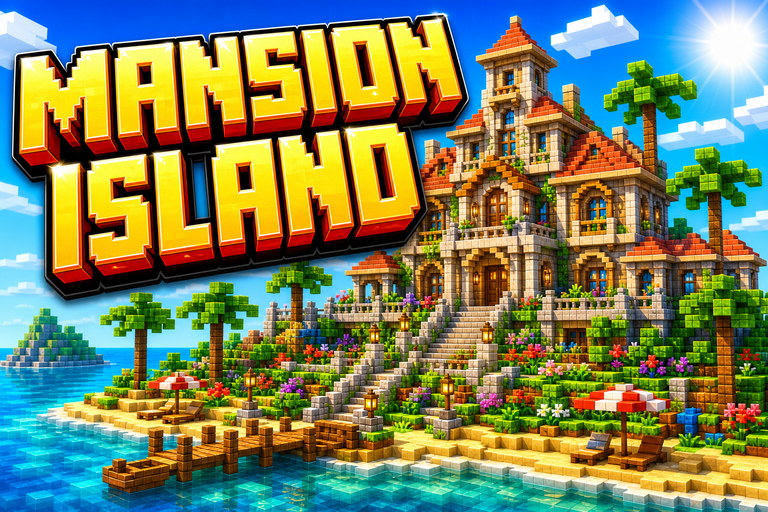 Mansion Island preview for Minecraft Bedrock