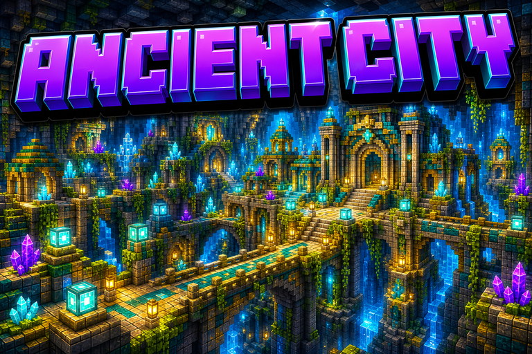 Massive Ancient City Spawn preview for Minecraft Bedrock