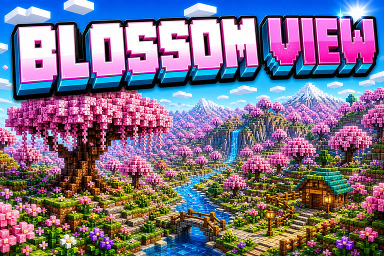 Minecraft Cherry Blossom Panorama Seed preview for Minecraft Bedrock