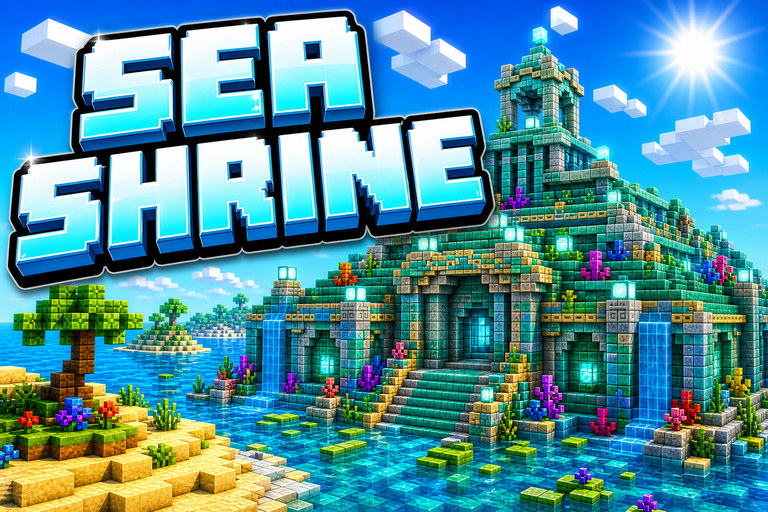 Ocean Monument Near Spawn preview for Minecraft Bedrock