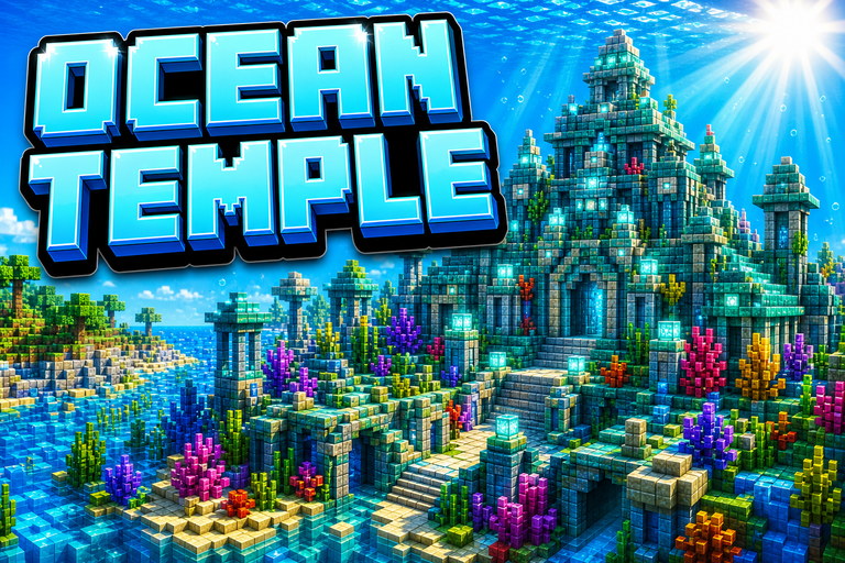 Ocean Monument Near Spawn (Bedrock) preview for Minecraft Bedrock
