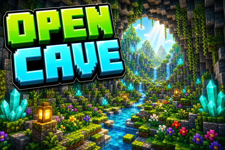 Open Lush Cave Spawn preview for Minecraft Bedrock
