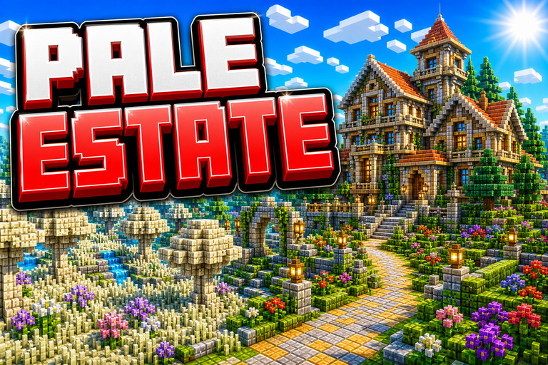 Pale Garden Across the Illager Mansion preview for Minecraft Bedrock