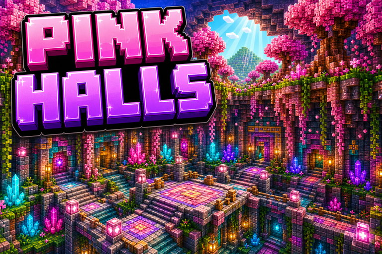Pink Tree Covered Trial Chambers (Java & Bedrock) preview for Minecraft Bedrock