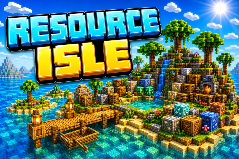 Resourceful Island preview for Minecraft Bedrock
