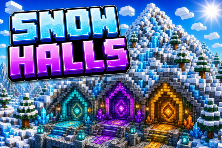 Snowy Mountain at Spawn and Trial Chamber Triangle (Java & Bedrock) preview for Minecraft Bedrock