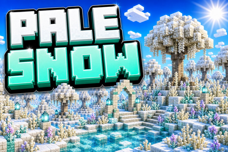 Snowy Pale Garden preview for Minecraft Bedrock
