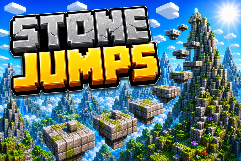 Stony Peaks for Parkour preview for Minecraft Bedrock