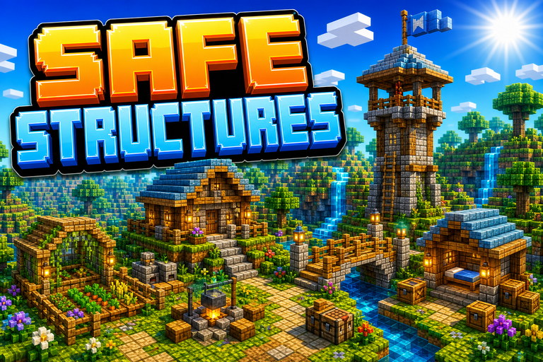 Survival Structures preview for Minecraft Bedrock