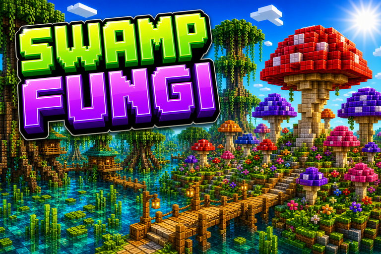 Swamp Forest Next to Mushroom Fields preview for Minecraft Bedrock
