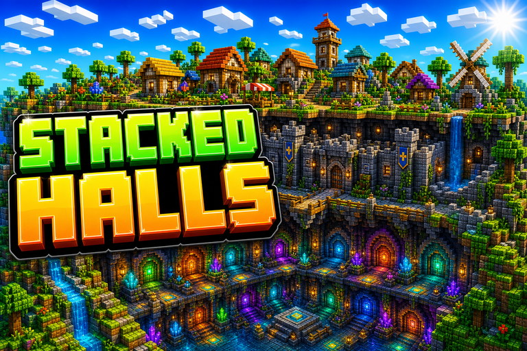 Trial Chamber, Stronghold, and Village Stack (Bedrock) preview for Minecraft Bedrock