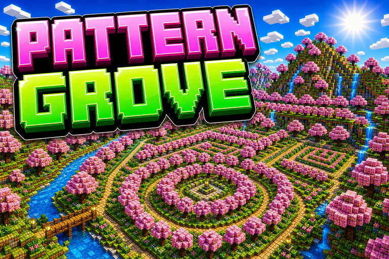 Valley of Patterned Cherry Blossoms preview for Minecraft Bedrock