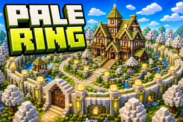 Woodland Mansion inside a Pale Garden Ring preview for Minecraft Bedrock