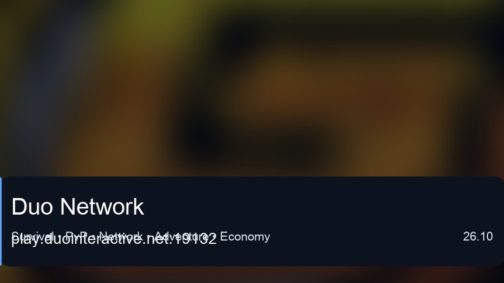 Duo Network preview for Minecraft Bedrock