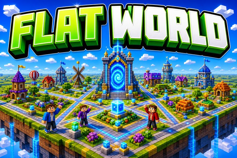 FlatEarthMC preview for Minecraft Bedrock