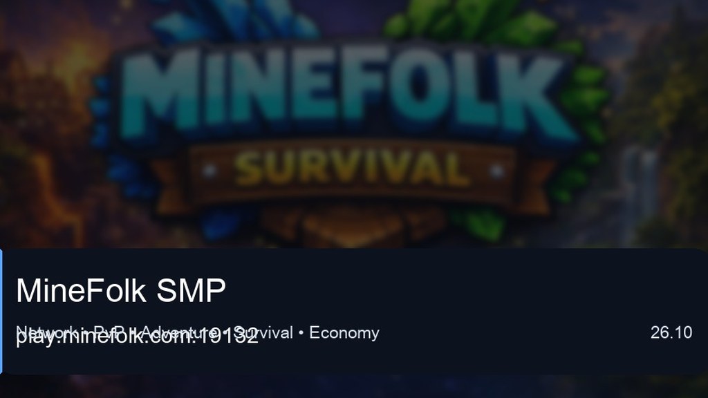 MineFolk SMP preview for Minecraft Bedrock