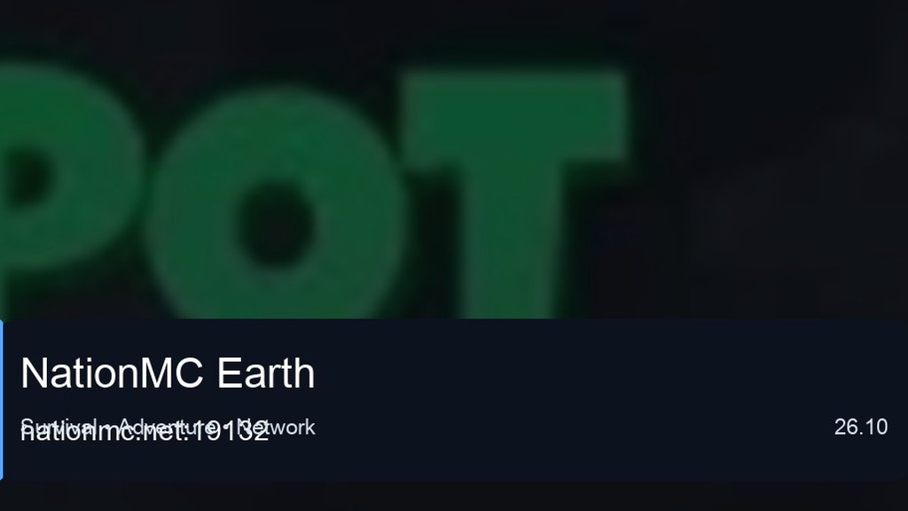 NationMC Earth preview for Minecraft Bedrock