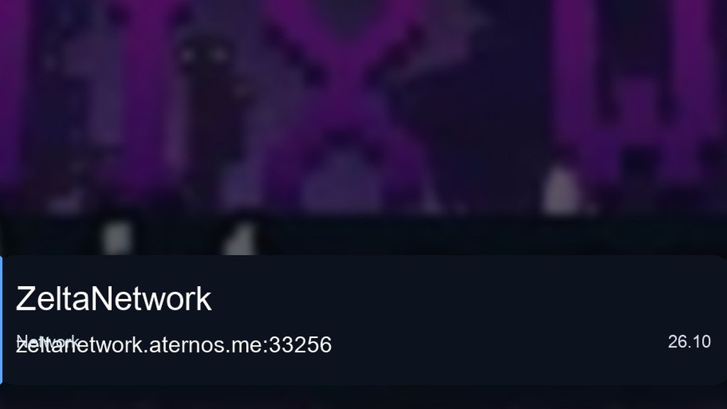 ZeltaNetwork preview for Minecraft Bedrock