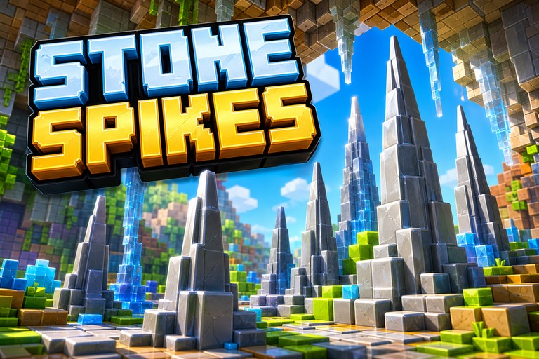3D Dripstone Resource Pack Texure Pack preview for Minecraft Bedrock