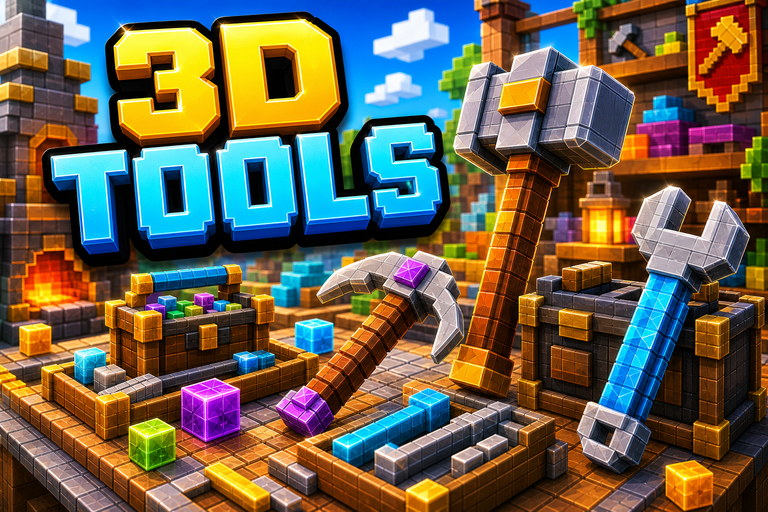 3D Weapons Texture Pack preview for Minecraft Bedrock
