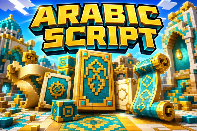 Arabic Language Texture Pack preview for Minecraft Bedrock