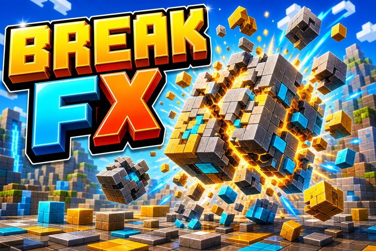 Block Breaking Animations Texture Pack preview for Minecraft Bedrock