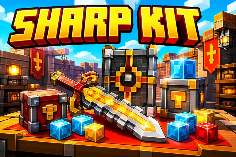 BoneSharpPVP x16 Texture Pack preview for Minecraft Bedrock