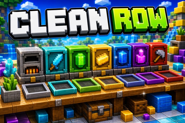 Clean Hotbar Texture Pack preview for Minecraft Bedrock