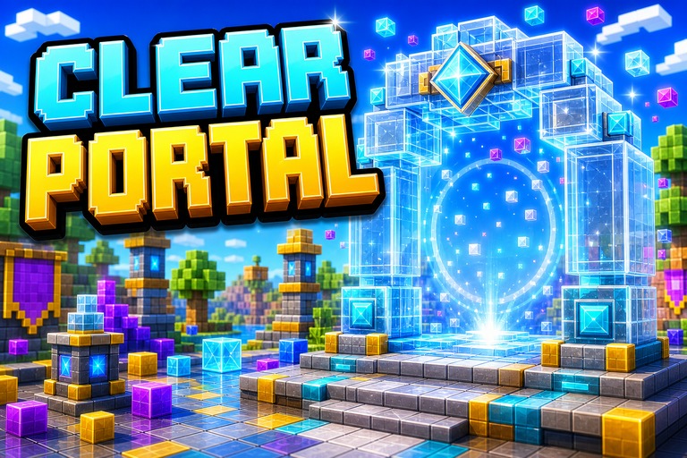 Clear Nether Portals Texture Pack preview for Minecraft Bedrock