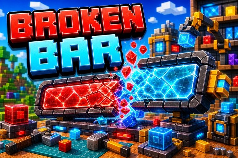 Cracked Healthbar | Custom Healthbar Texture Pack preview for Minecraft Bedrock