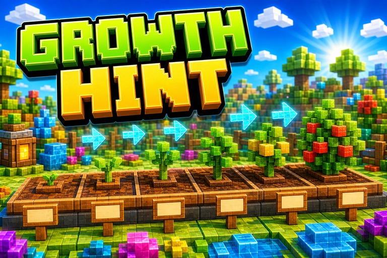 Crop Growth Hint Texture Pack preview for Minecraft Bedrock