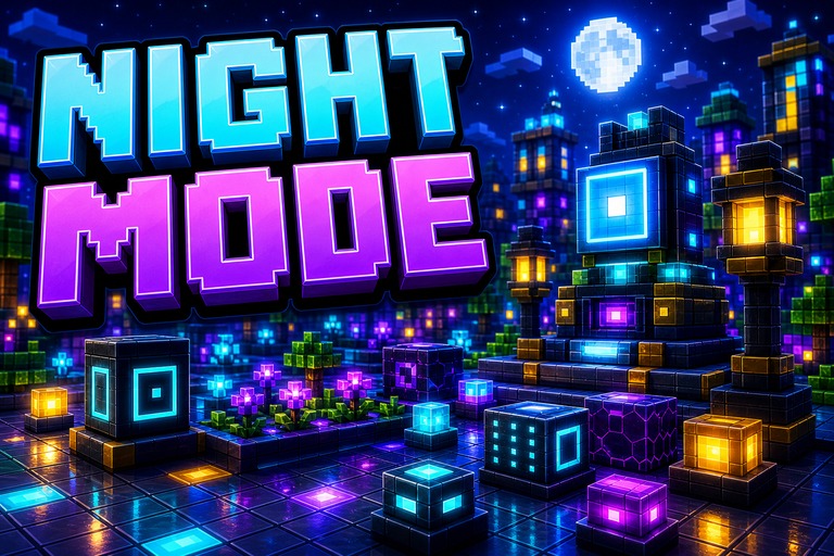 DarkMode Texture Pack preview for Minecraft Bedrock