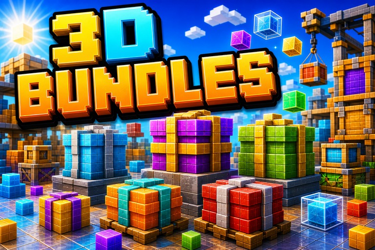 D°Uzi's 3D Bundles Texture Pack preview for Minecraft Bedrock