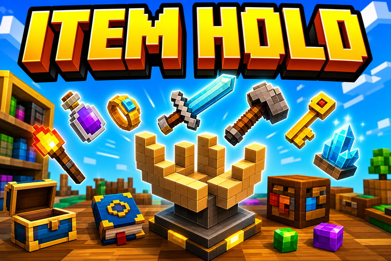 Hold My Items Texture Pack preview for Minecraft Bedrock