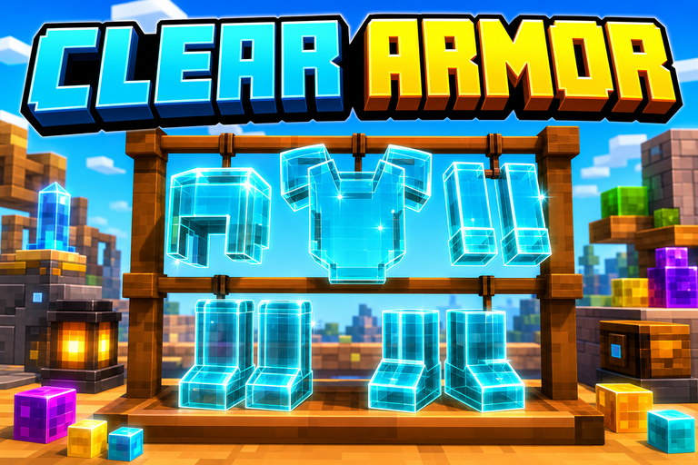 HZ's Invisible Armor Texture Pack preview for Minecraft Bedrock