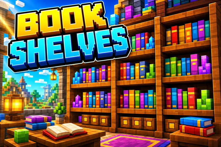 Loss Bookshelves Texture Pack preview for Minecraft Bedrock